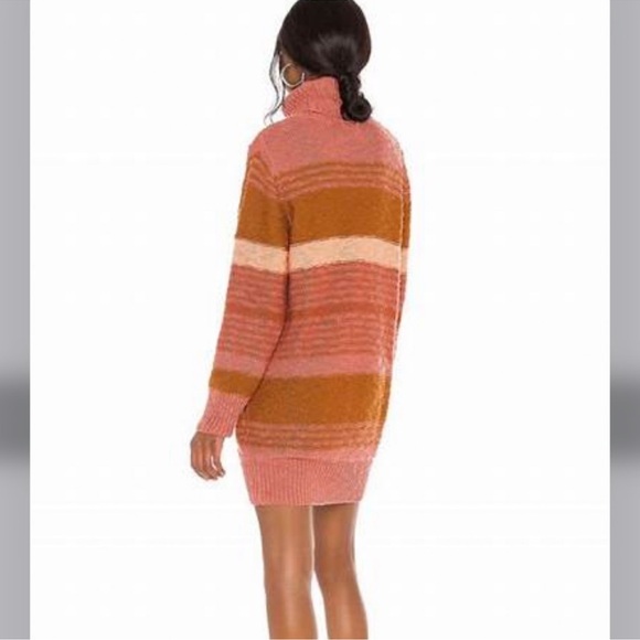 L*SPACE Jetsetter Serape Stripe Pink Knit Sweater Dress - Picture 10 of 11